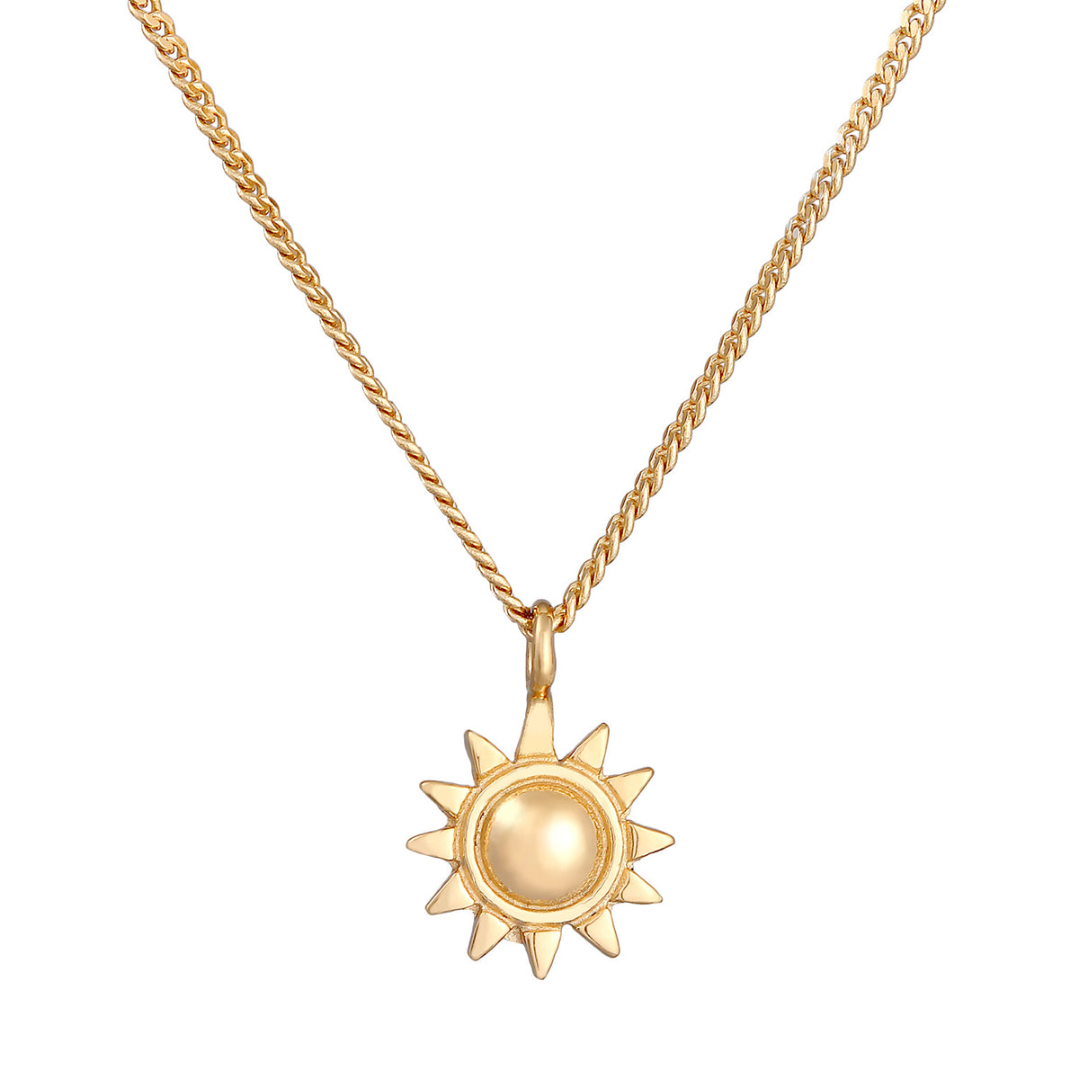 Gold - Elli | Halskette Sonne | 925er Sterling Silber