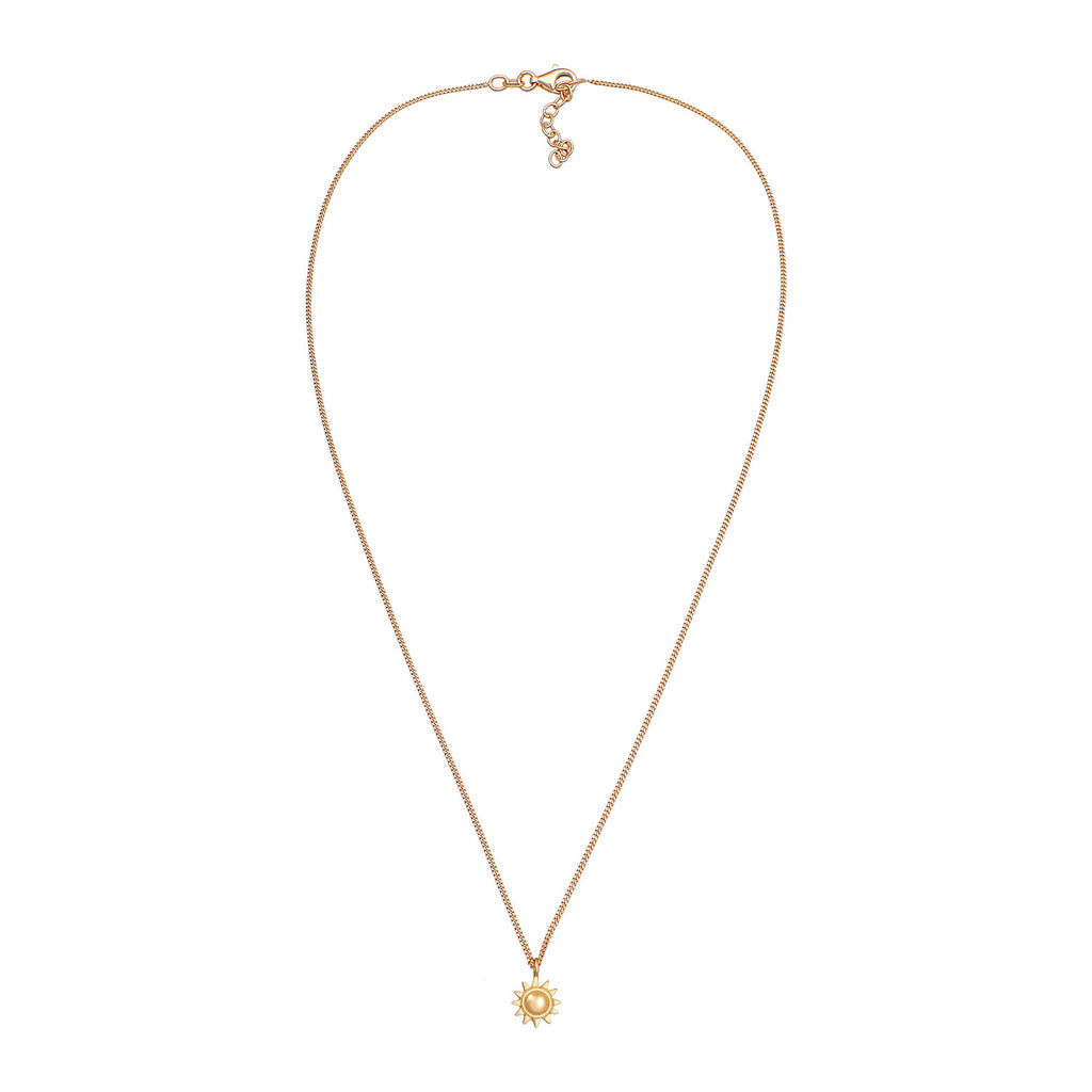 Gold - Elli | Halskette Sonne | 925er Sterling Silber