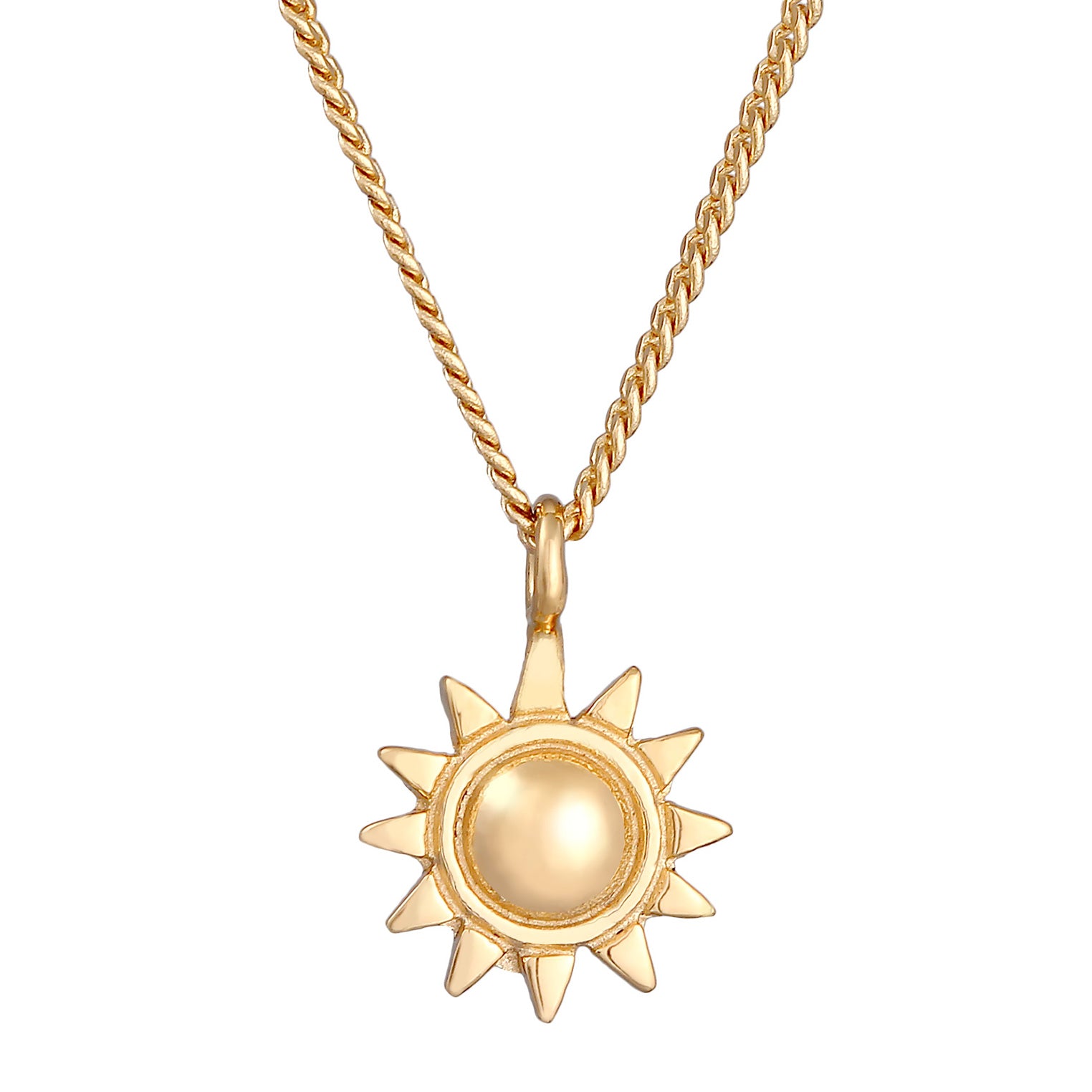 Gold - Elli | Halskette Sonne | 925er Sterling Silber