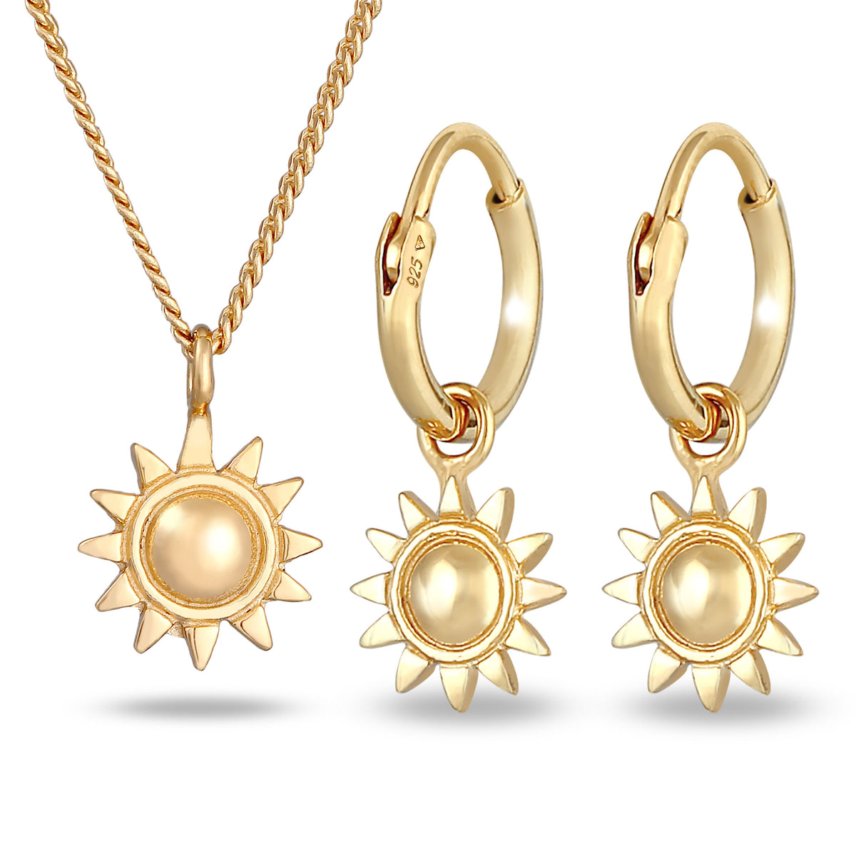 Solis Halskette & Creolen Schmuck Set