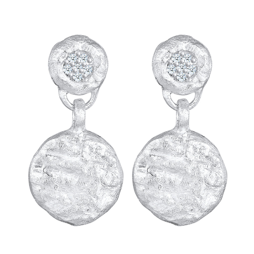 Silber - Elli DIAMONDS | Diamanten (0.05 ct) Plättchen Vintage 925 Silber