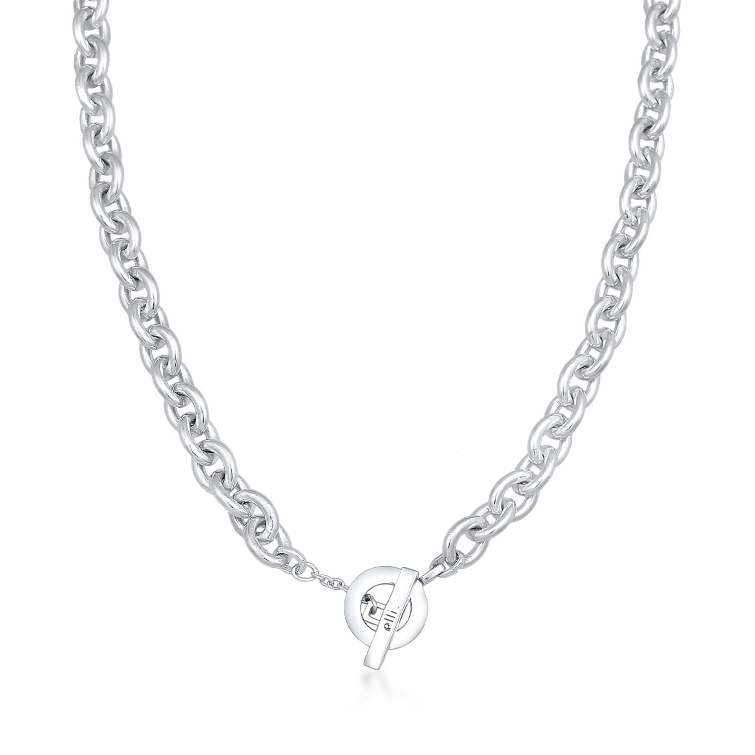Silber - Elli PREMIUM | Glieder-Halskette Grob | 925er Sterling Silber