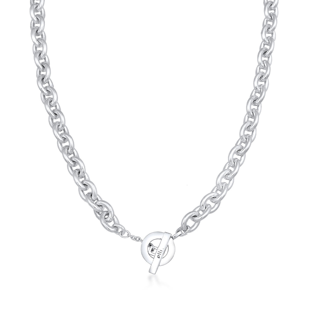 Silber - Elli PREMIUM | Glieder-Halskette Grob | 925er Sterling Silber