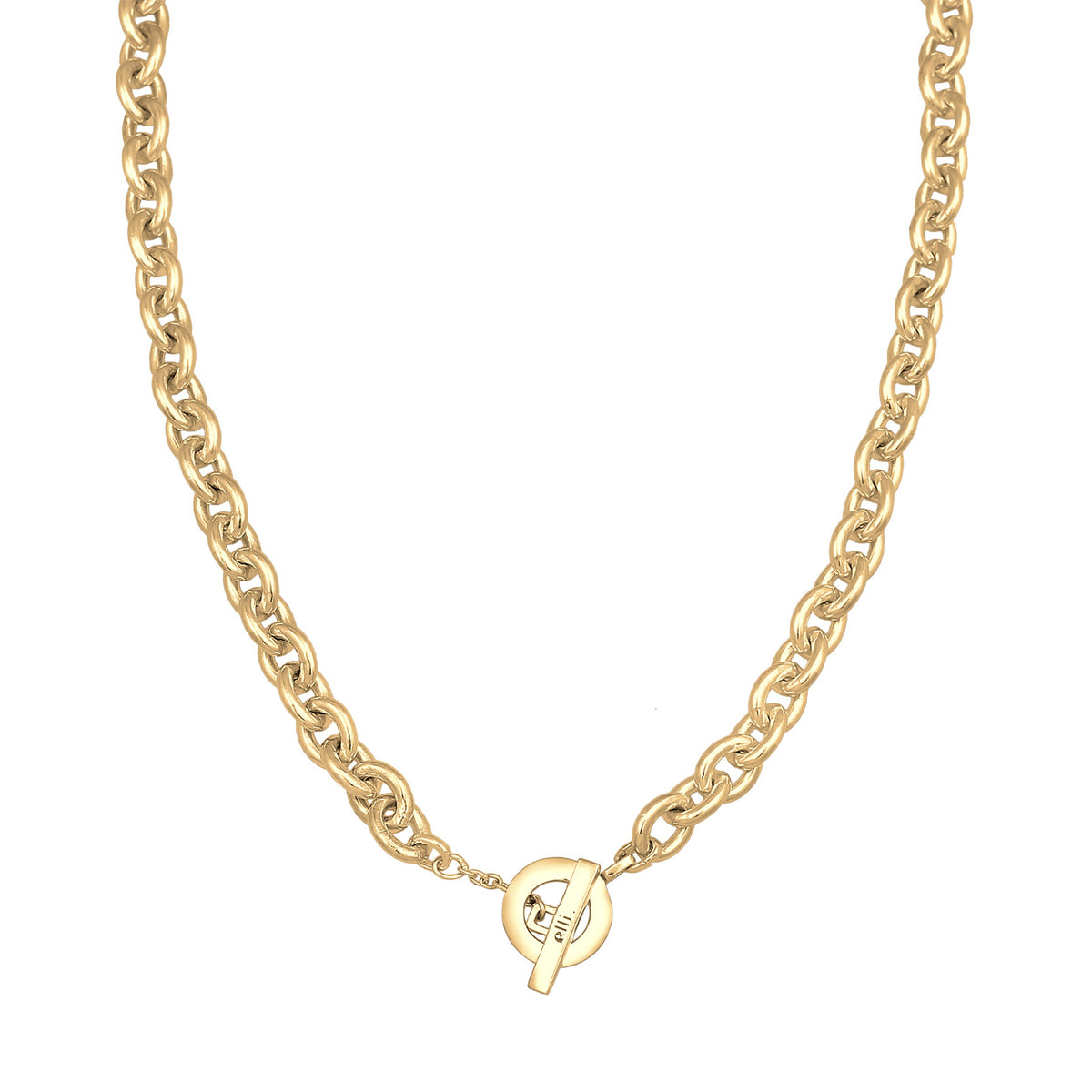 Gold - Elli PREMIUM | Glieder-Halskette Grob | 925er Sterling Silber