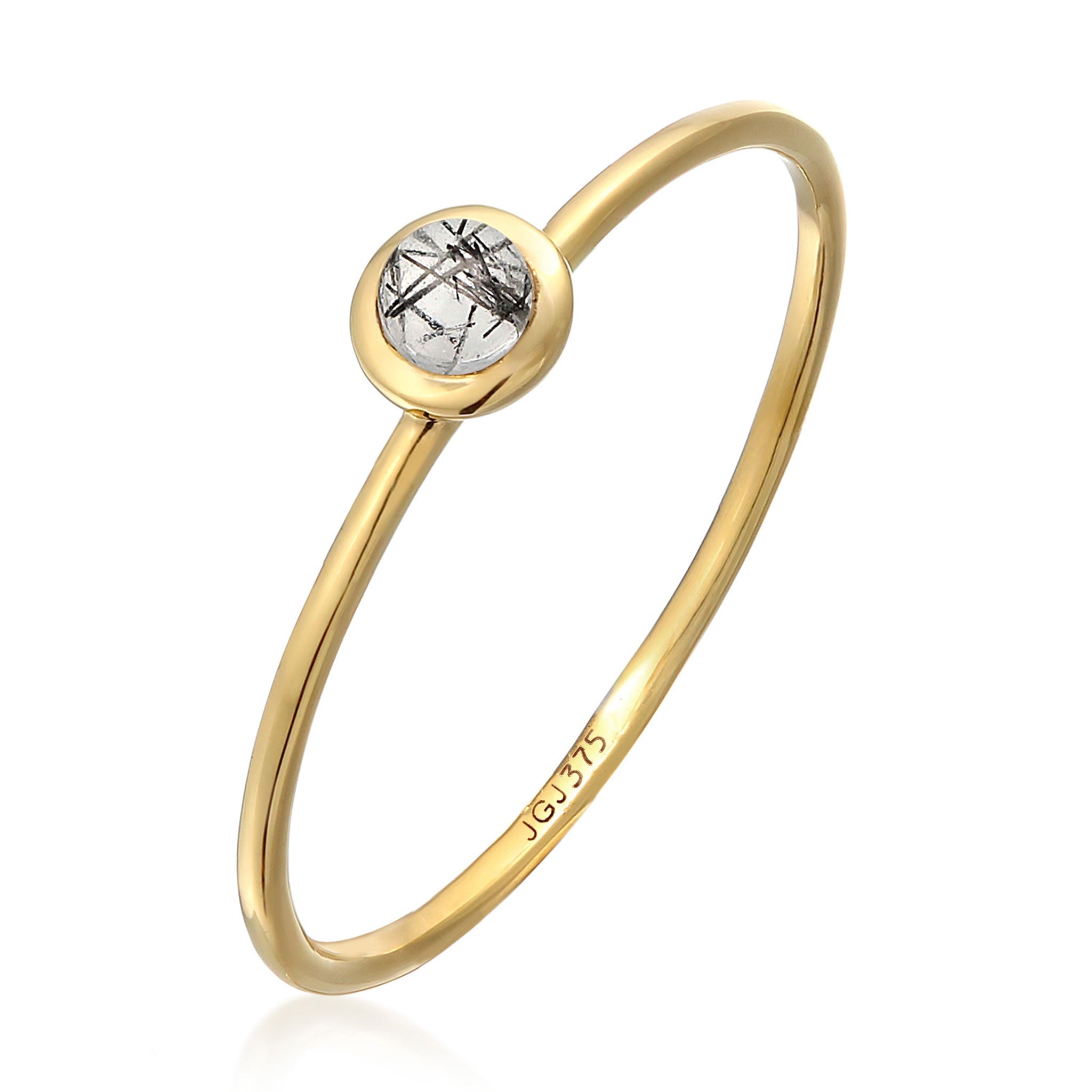 Gold - Elli PREMIUM | Solitär-Ring | Turmalin Quartz | 375er Gelbgold