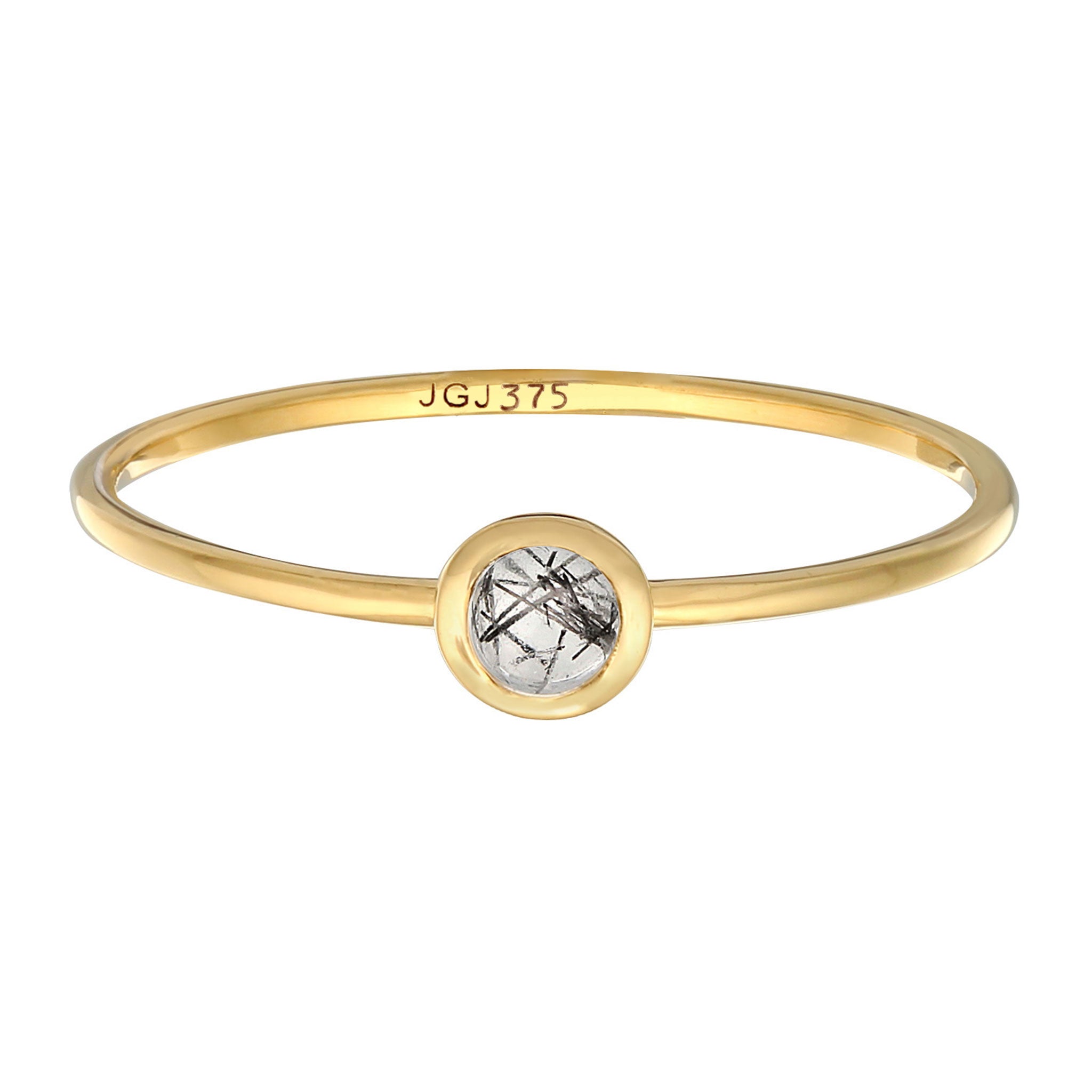 Gold - Elli PREMIUM | Solitär-Ring | Turmalin Quartz | 375er Gelbgold