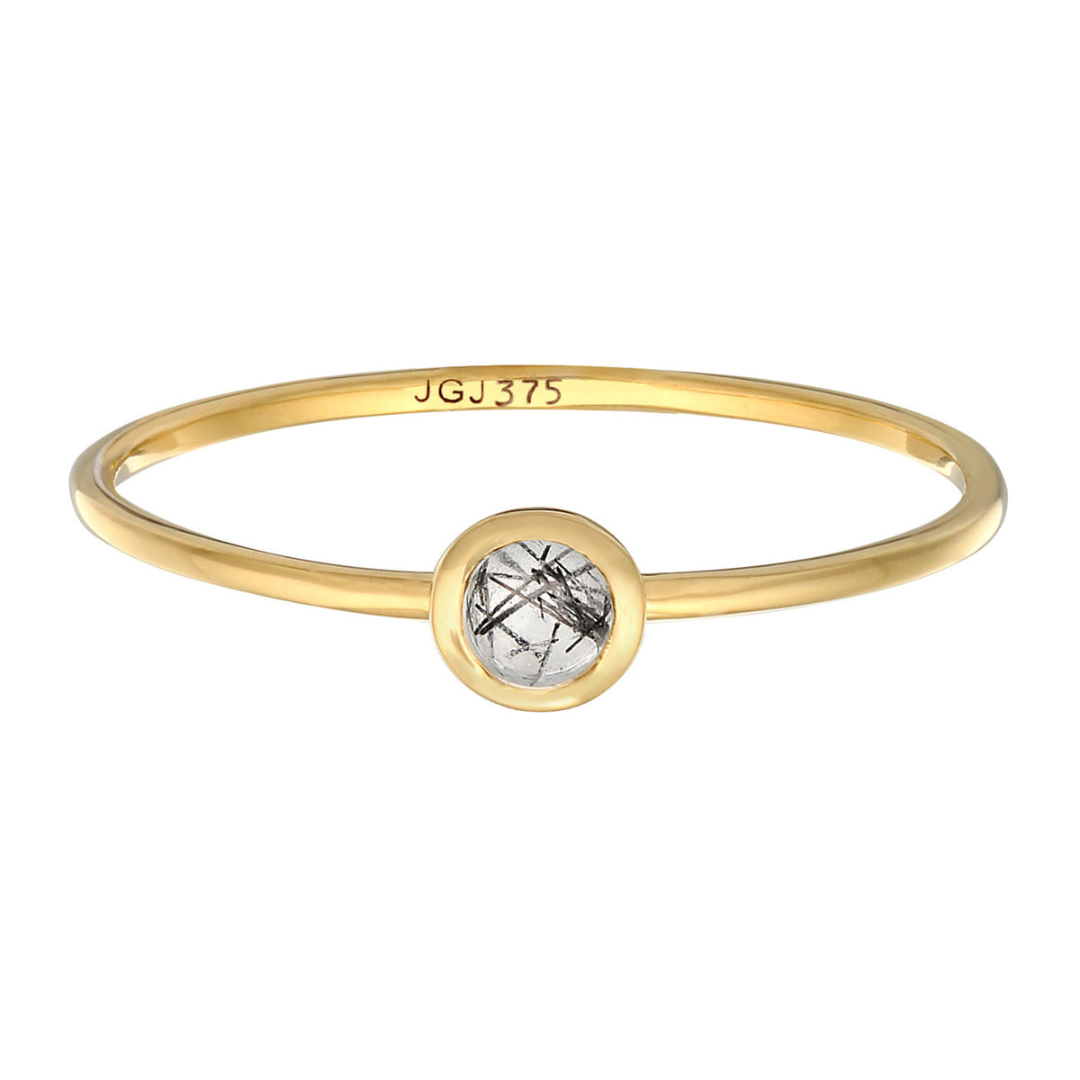 Gold - Elli PREMIUM | Solitär-Ring | Turmalin Quartz | 375er Gelbgold