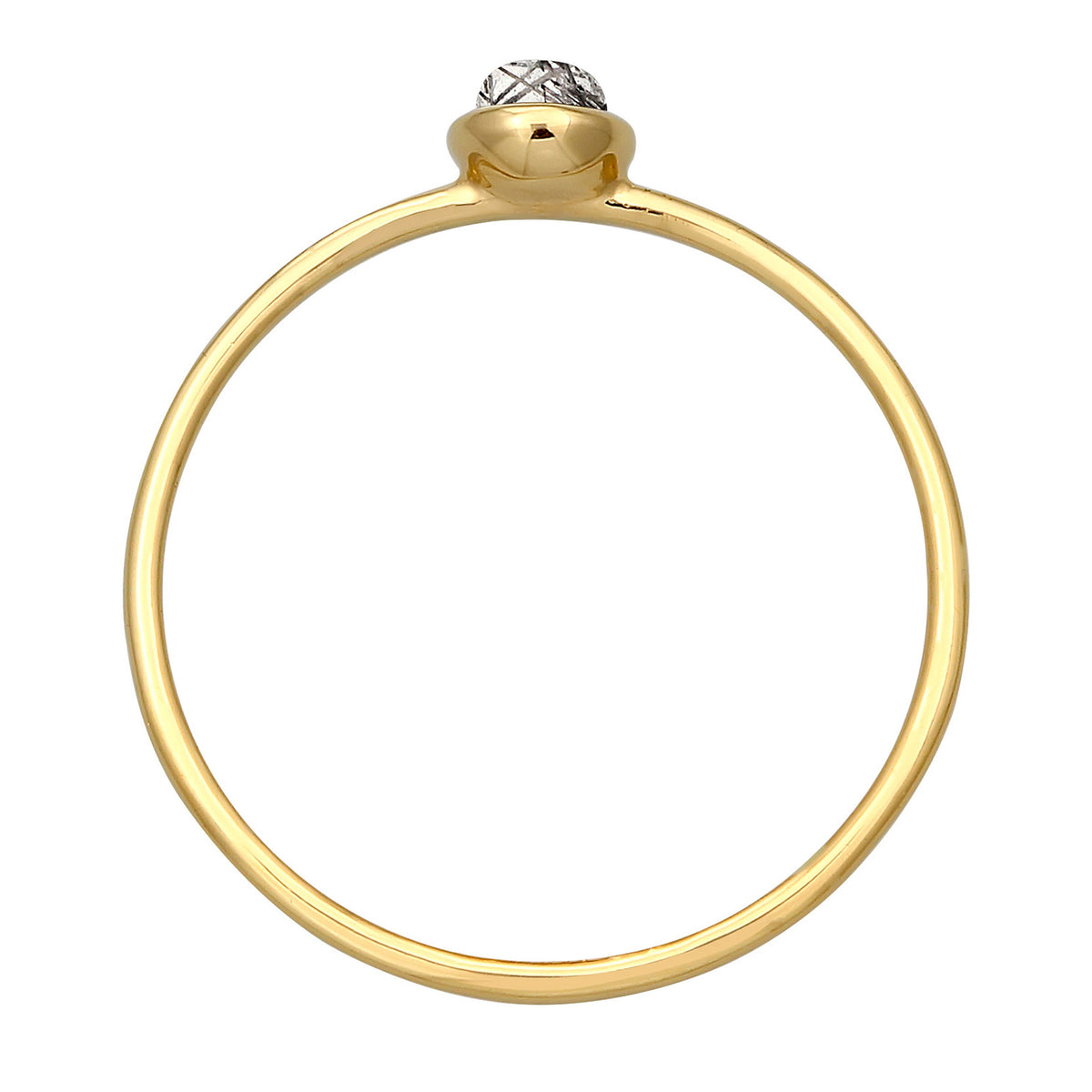 Gold - Elli PREMIUM | Solitär-Ring | Turmalin Quartz | 375er Gelbgold