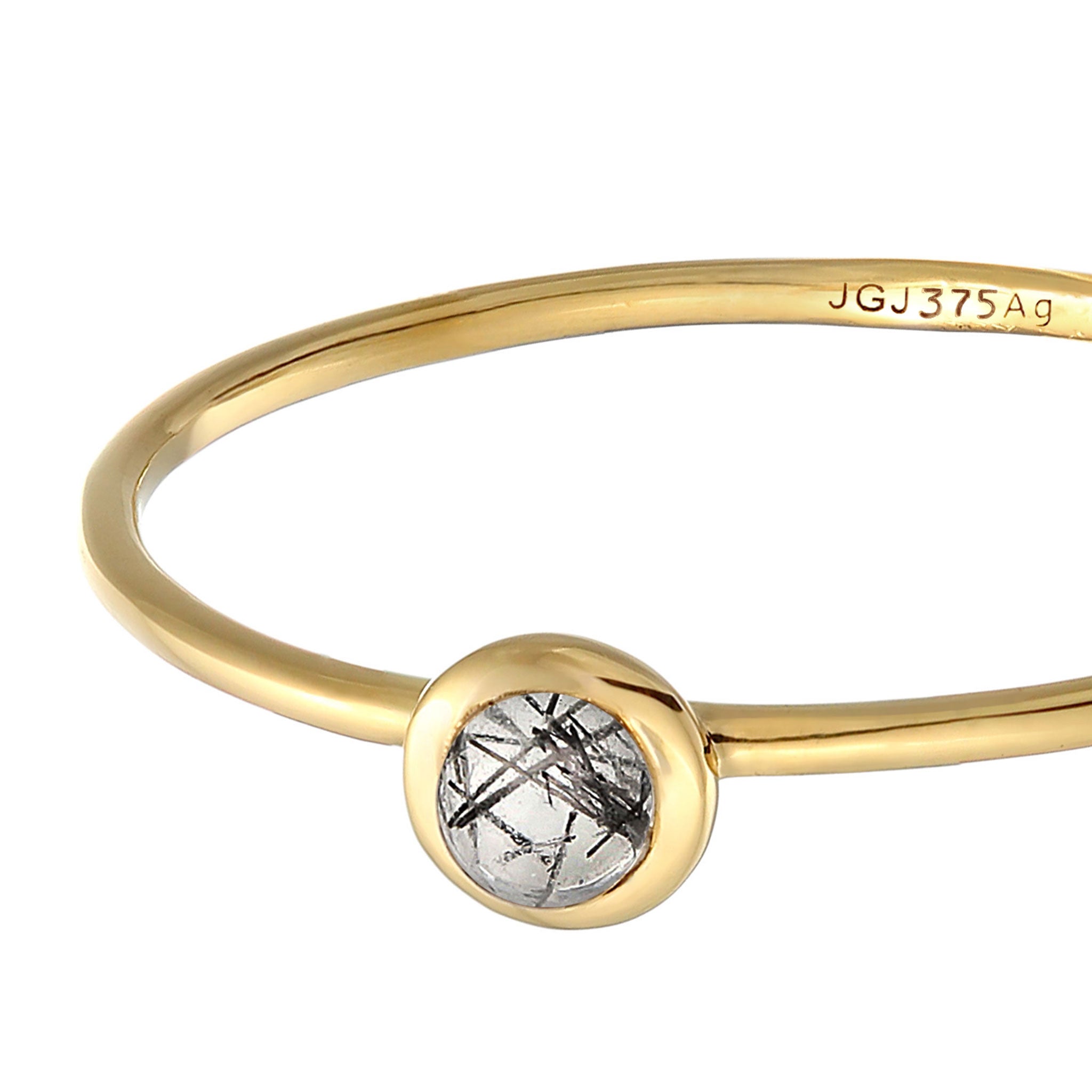Gold - Elli PREMIUM | Solitär-Ring | Turmalin Quartz | 375er Gelbgold