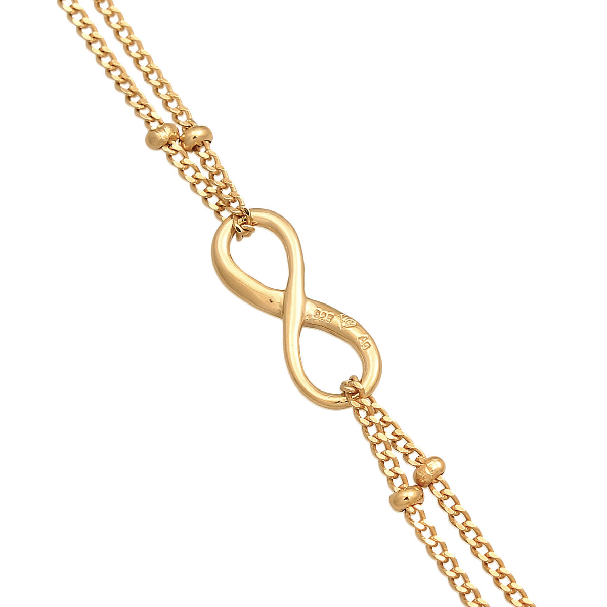 Gold - Elli | Armband Infinity Liebe | 925er Sterling Silber