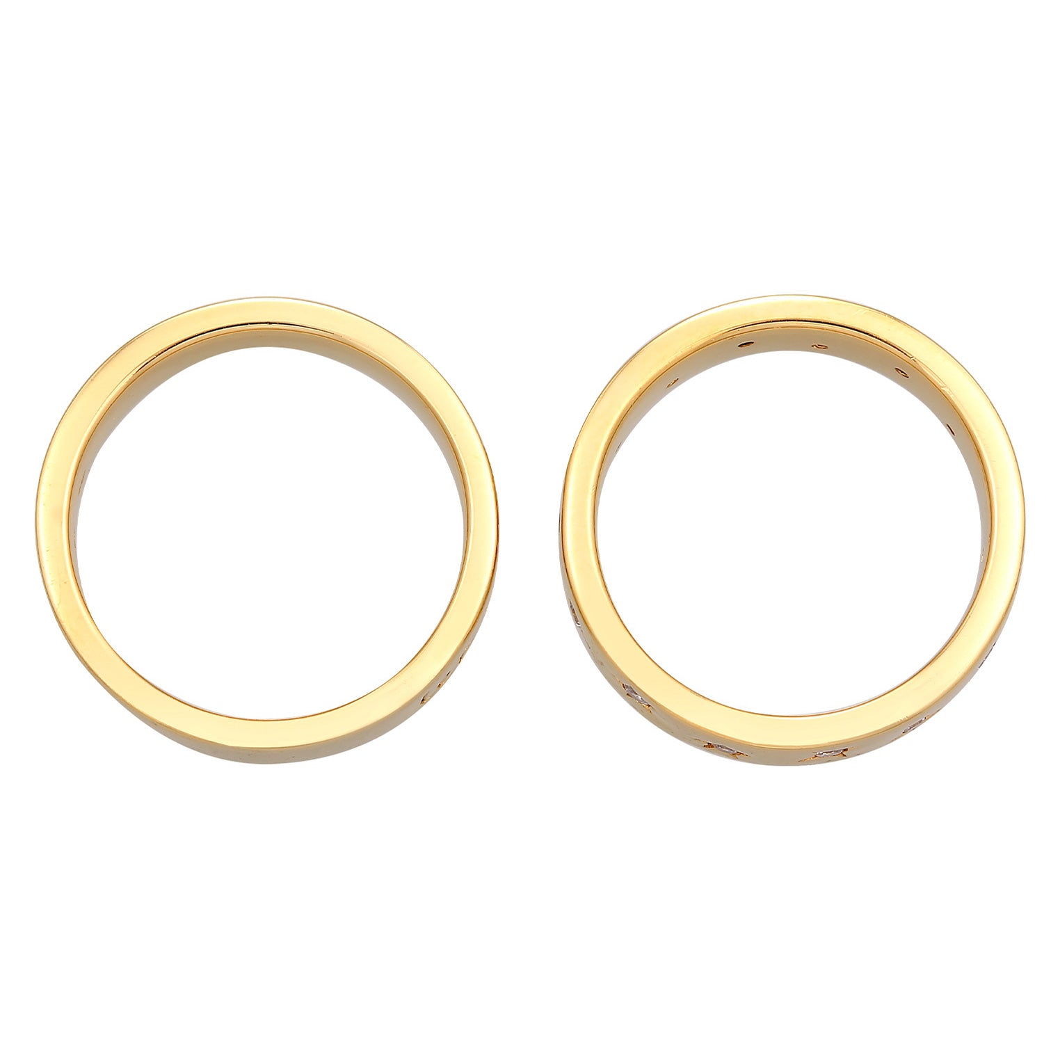 Gold - Elli | Ring-Set Astro | Zirkonia (Weiß) | 925er Sterling Silber