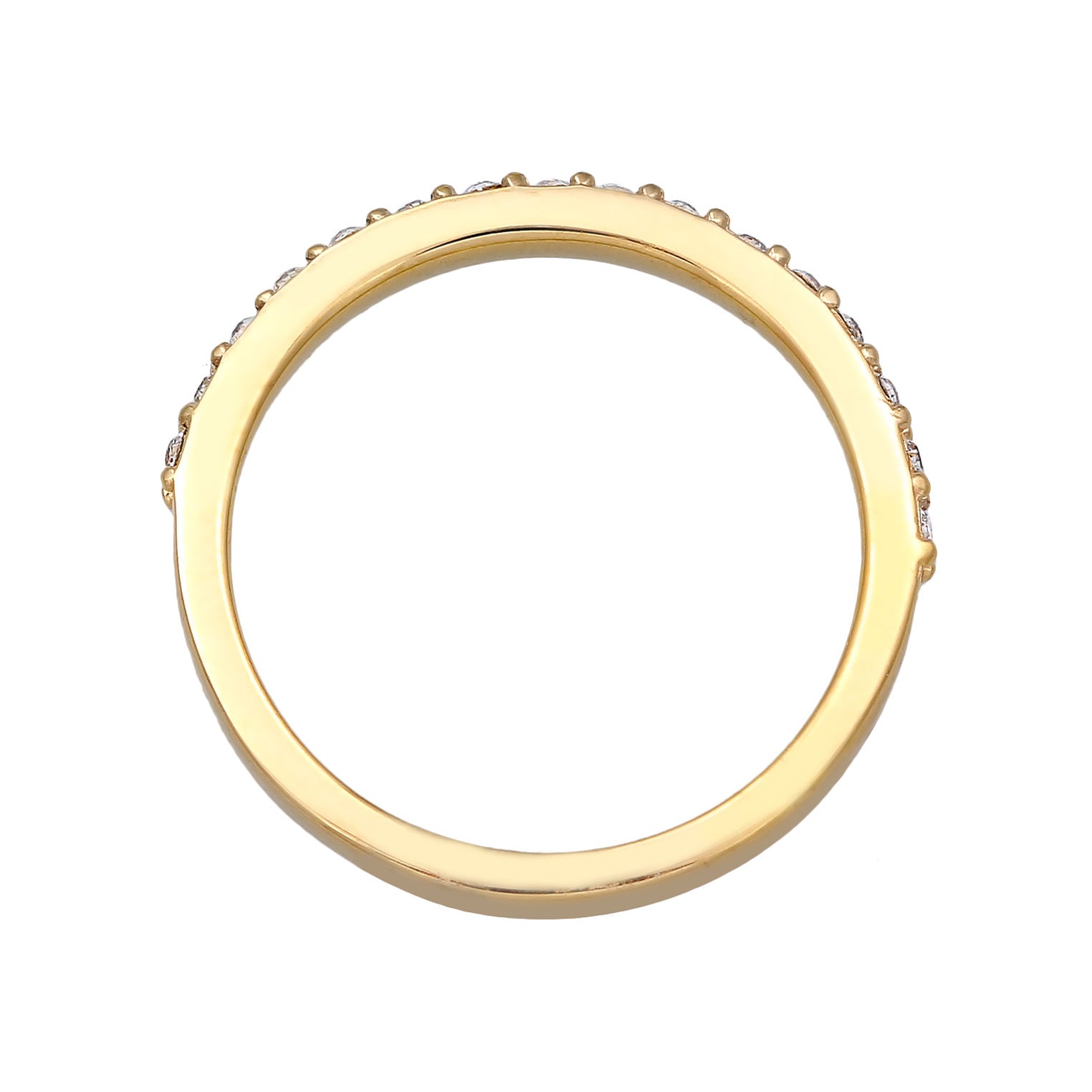 Gold - Elli | Bandring Memoire | Kristalle (Weiß) | 925er Sterling Silber