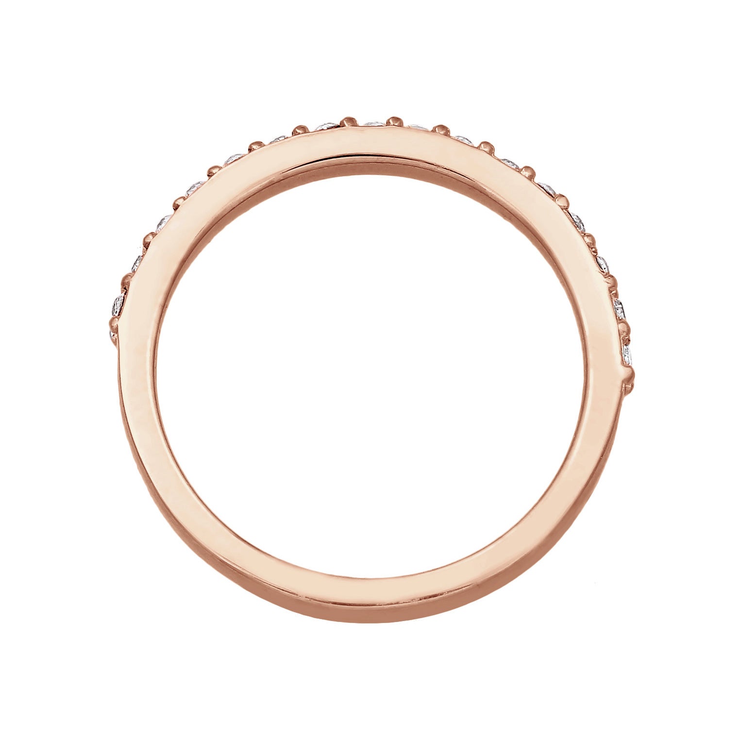 Roségold - Elli | Bandring Memoire | Mit Kristallen von Swarovski® (Weiß) | 925er Sterling Silber
