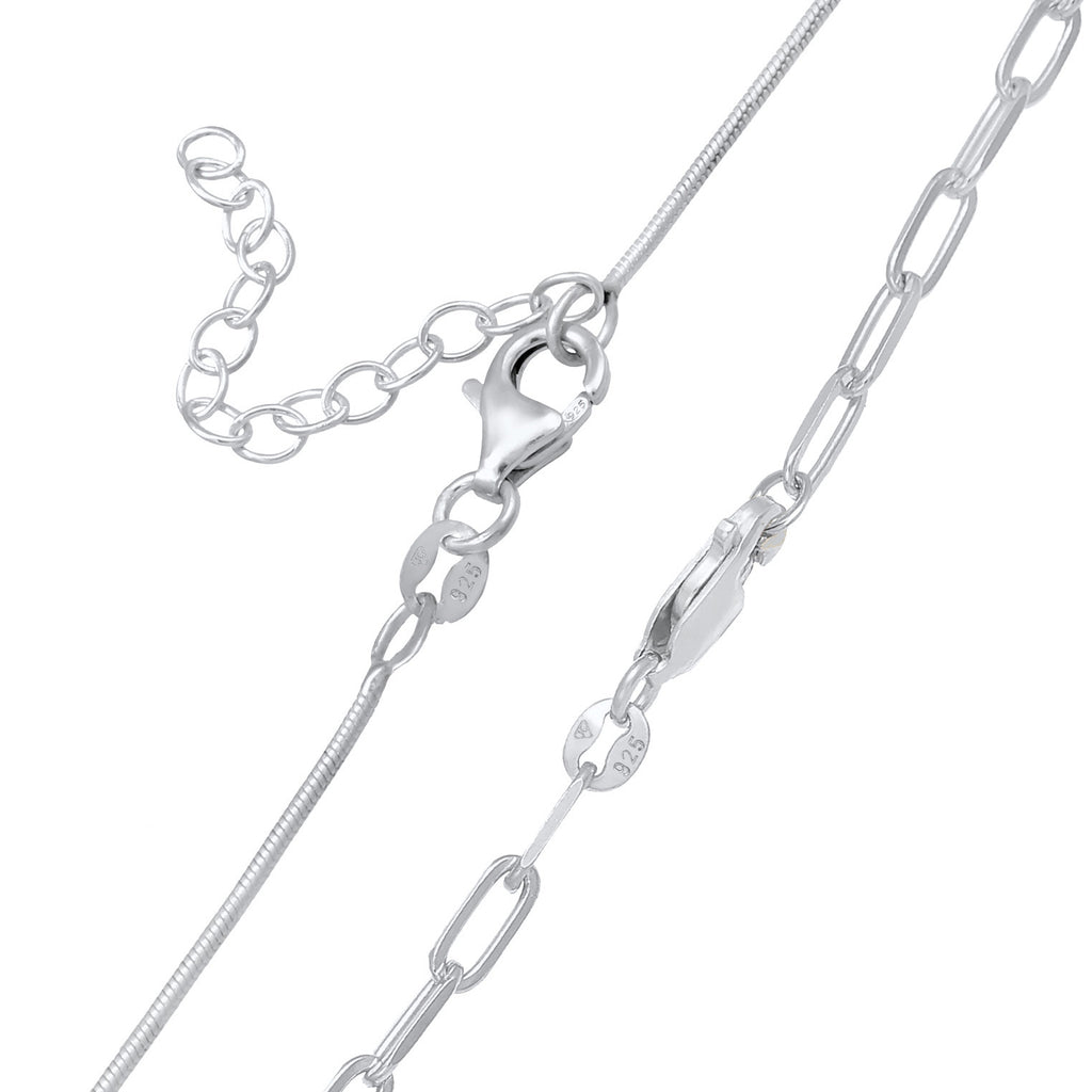 Silber - Elli PREMIUM | Choker 2er Set | 925er Sterling Silber