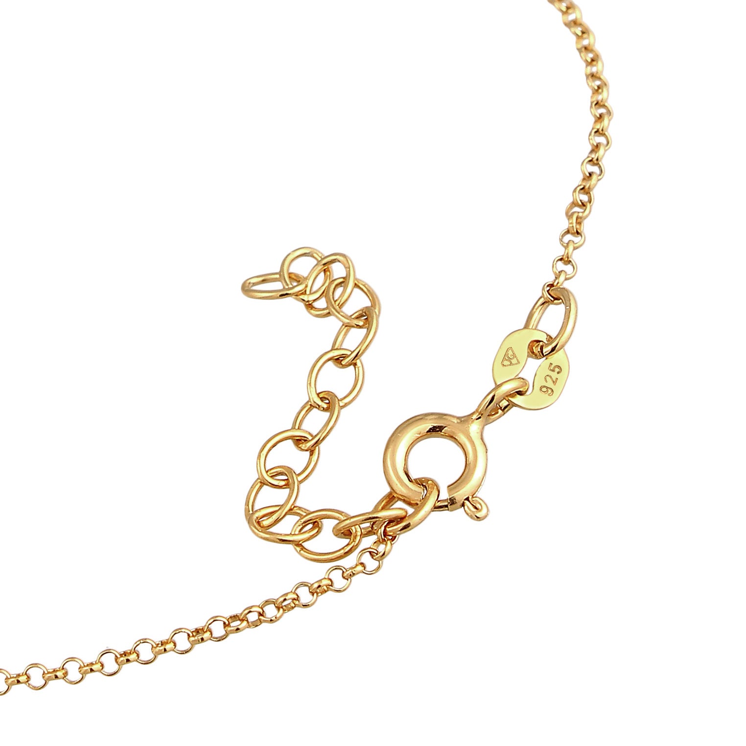 Grün - Elli | Armband Handchain | Kristalle (Grün) | 925er Sterling Silber Vergoldet