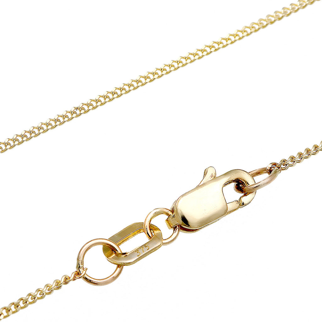 Gold - Elli PREMIUM | Halskette Rund | Mondstein (Weiß) | 375er Gelbgold