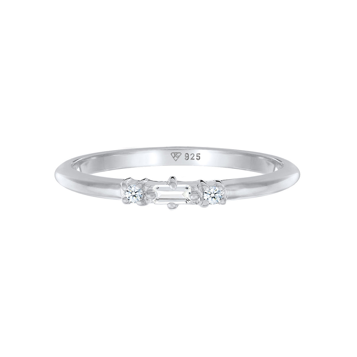 Silber - Elli DIAMONDS | Verlobungsring | Diamant (Weiß, 0.03 ct.) | 925er Sterling Silber