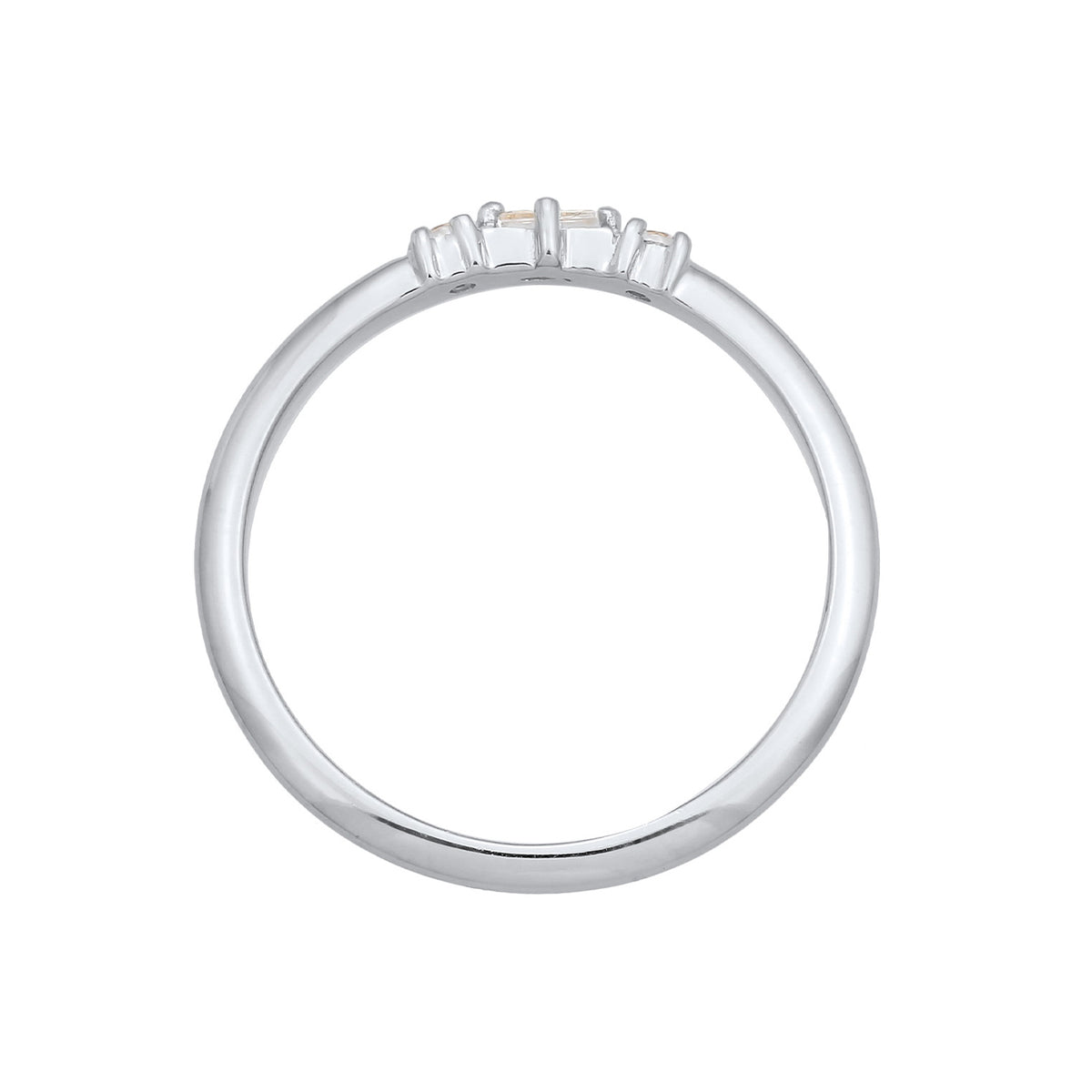 Silber - Elli DIAMONDS | Verlobungsring | Diamant (Weiß, 0.03 ct.) | 925er Sterling Silber