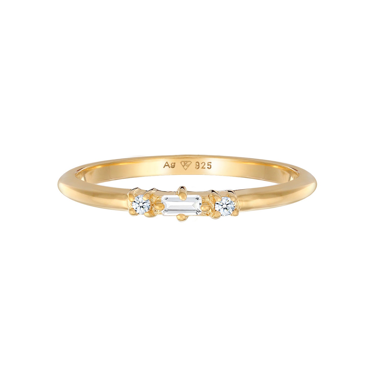 Gold - Elli DIAMONDS | Verlobungsring | Diamant (Weiß, 0.03 ct.) | 925er Sterling Silber