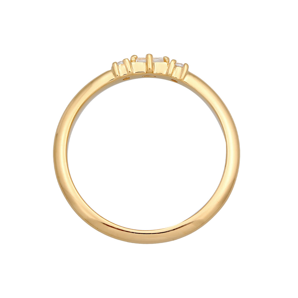Gold - Elli DIAMONDS | Verlobungsring | Diamant (Weiß, 0.03 ct.) | 925er Sterling Silber