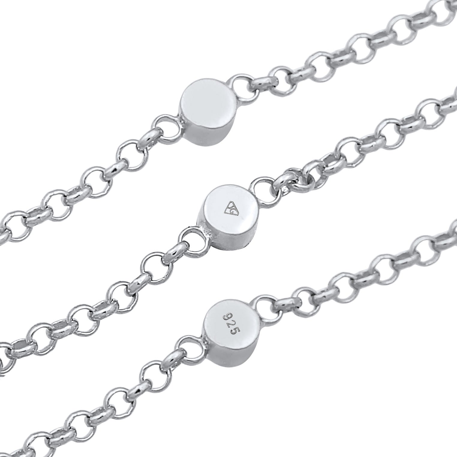 Silber - Elli | Taillenkette  Kugel | Mit Kristallen von Swarovski® (Grün) | 925er Sterling Silber