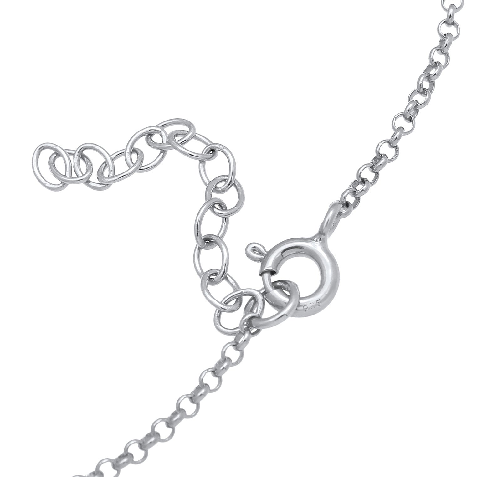 Silber - Elli | Fußkettchen Kleeblatt | 925 Sterling Silber