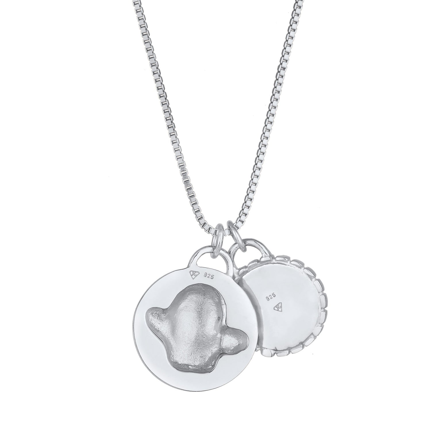 Silber - Elli | Halskette Plättchen Ganesha | 925er Sterling Silber