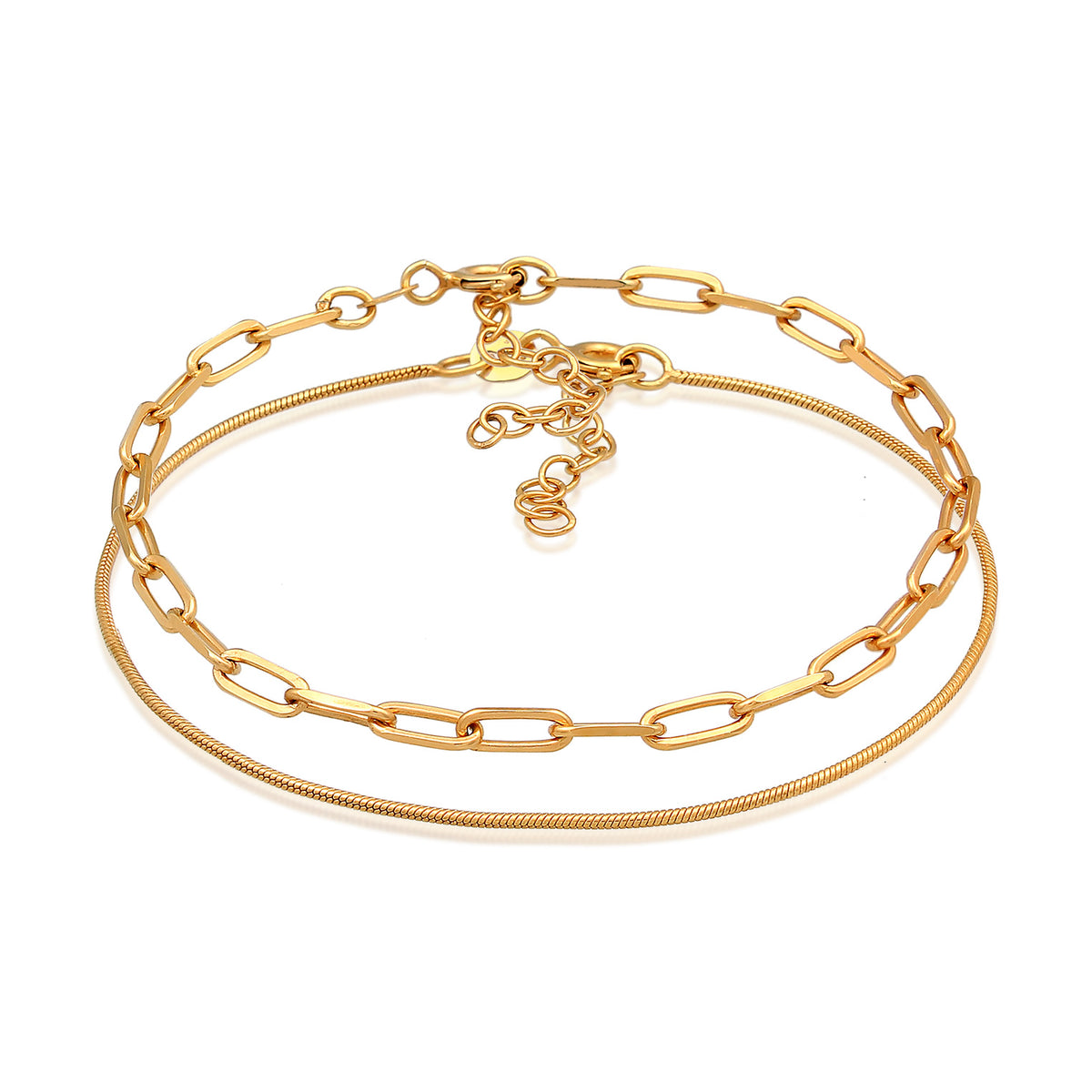 Gold - Elli PREMIUM | Glieder-Armband Set | 925er Sterling Silber