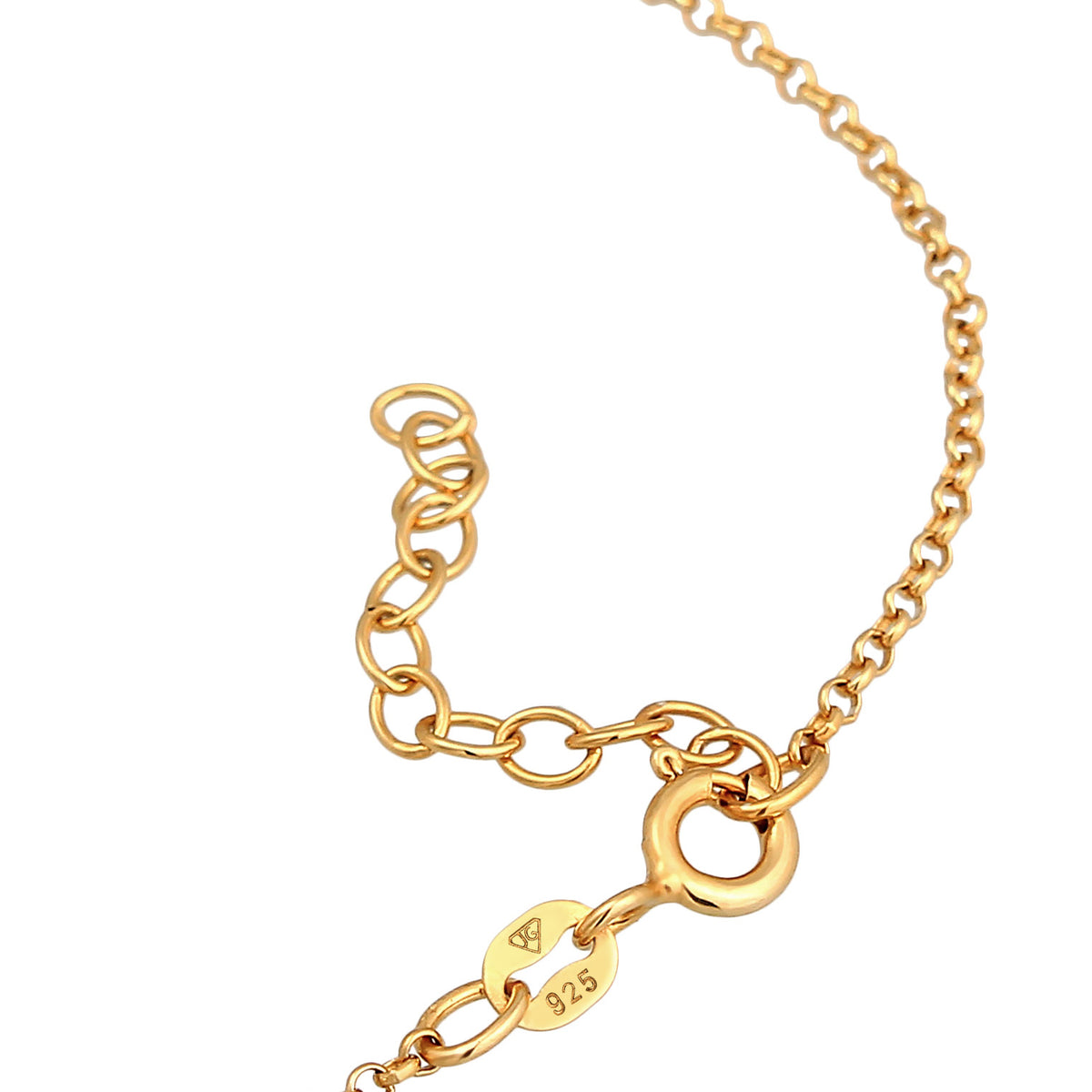 Gold - Elli | Armband Infinity | Mondstein (Weiß) | 925er Sterling Silber