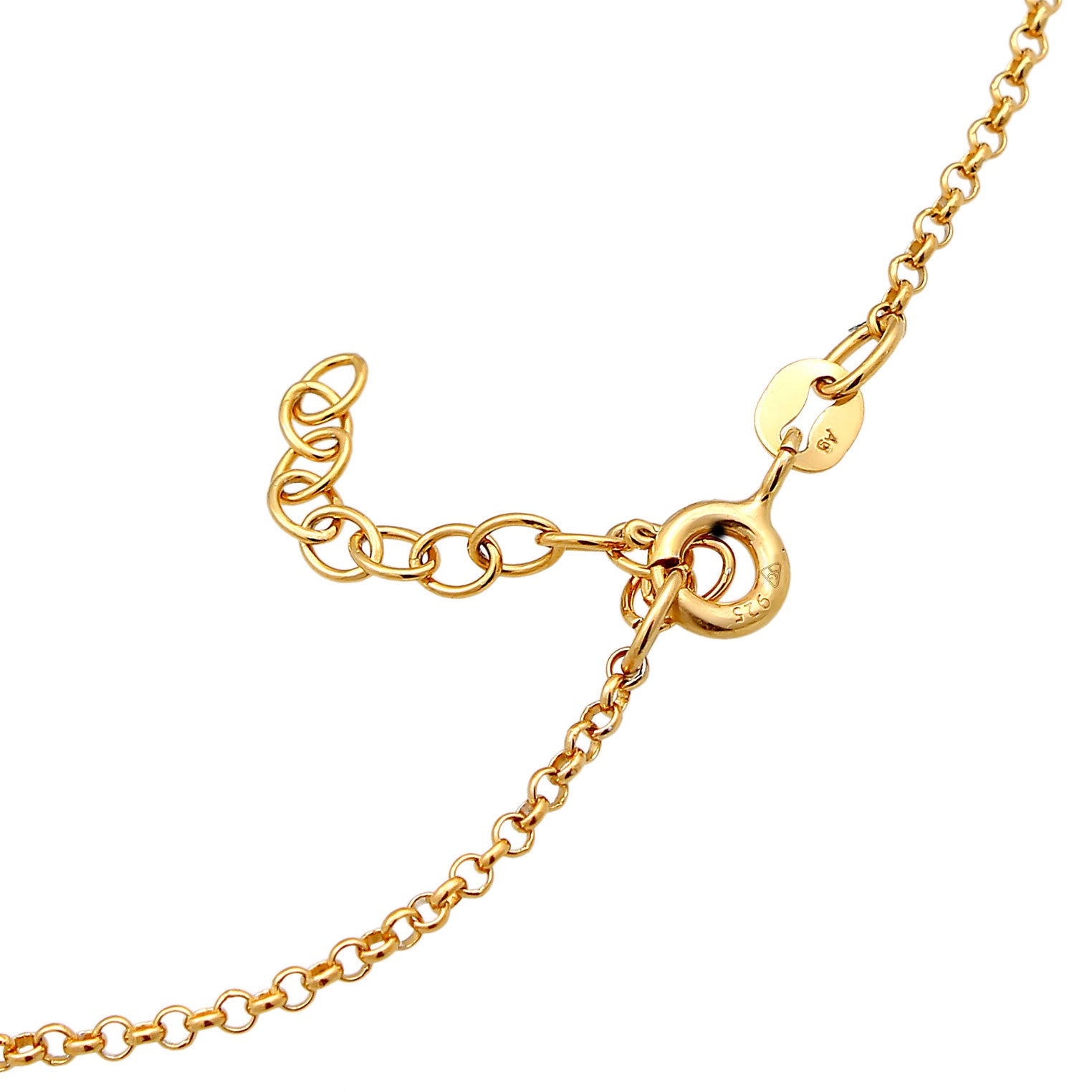 Gold - Elli | Fußkettchen Beads | 925er Sterling Silber Vergoldet