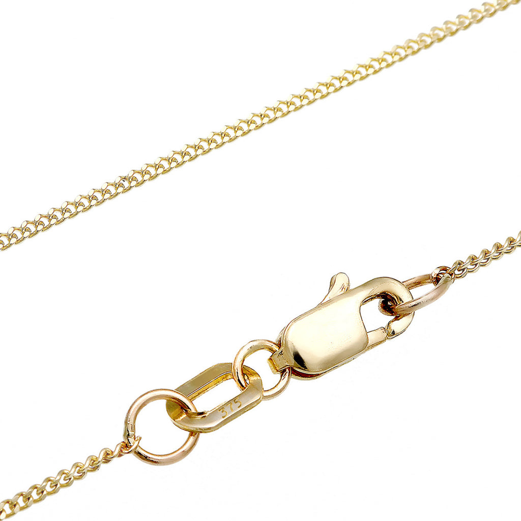 Gold - Elli PREMIUM | Halskette Solitär | Topas (Weiß) | 375er Gelbgold