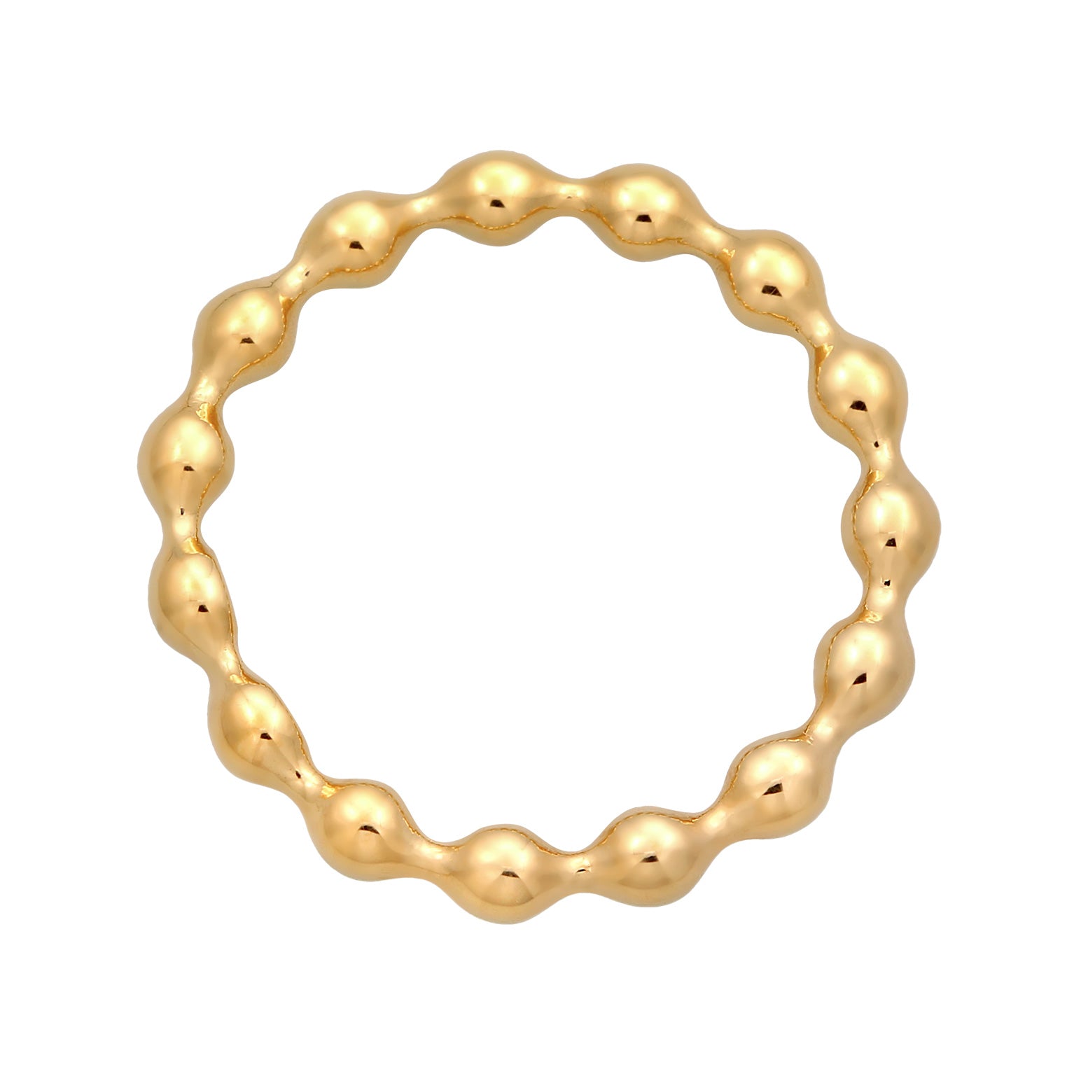 Gold - Elli | Stapelring Kugeln | 925er Sterling Silber Vergoldet