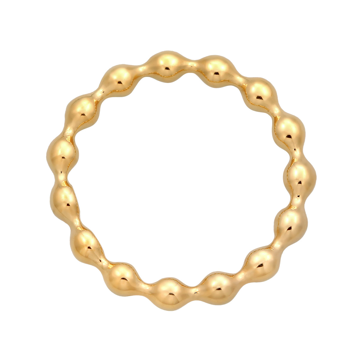 Gold - Elli | Stapelring Kugeln | 925er Sterling Silber Vergoldet
