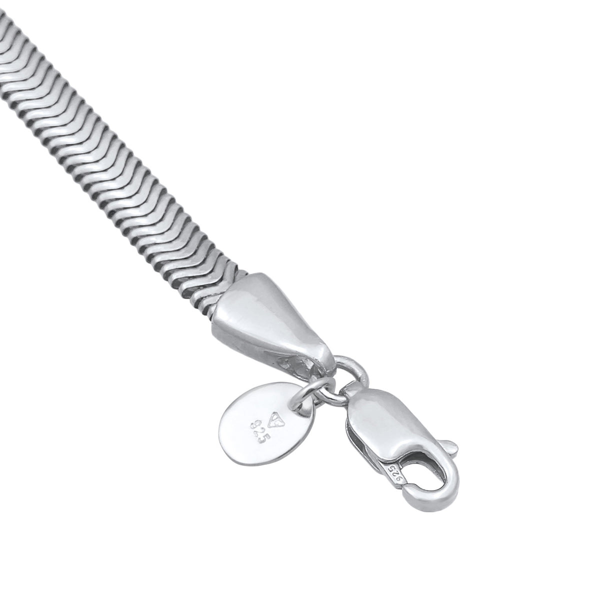 Silber - Elli PREMIUM | Fußkettchen Schlagenkette | 925er Sterling Silber