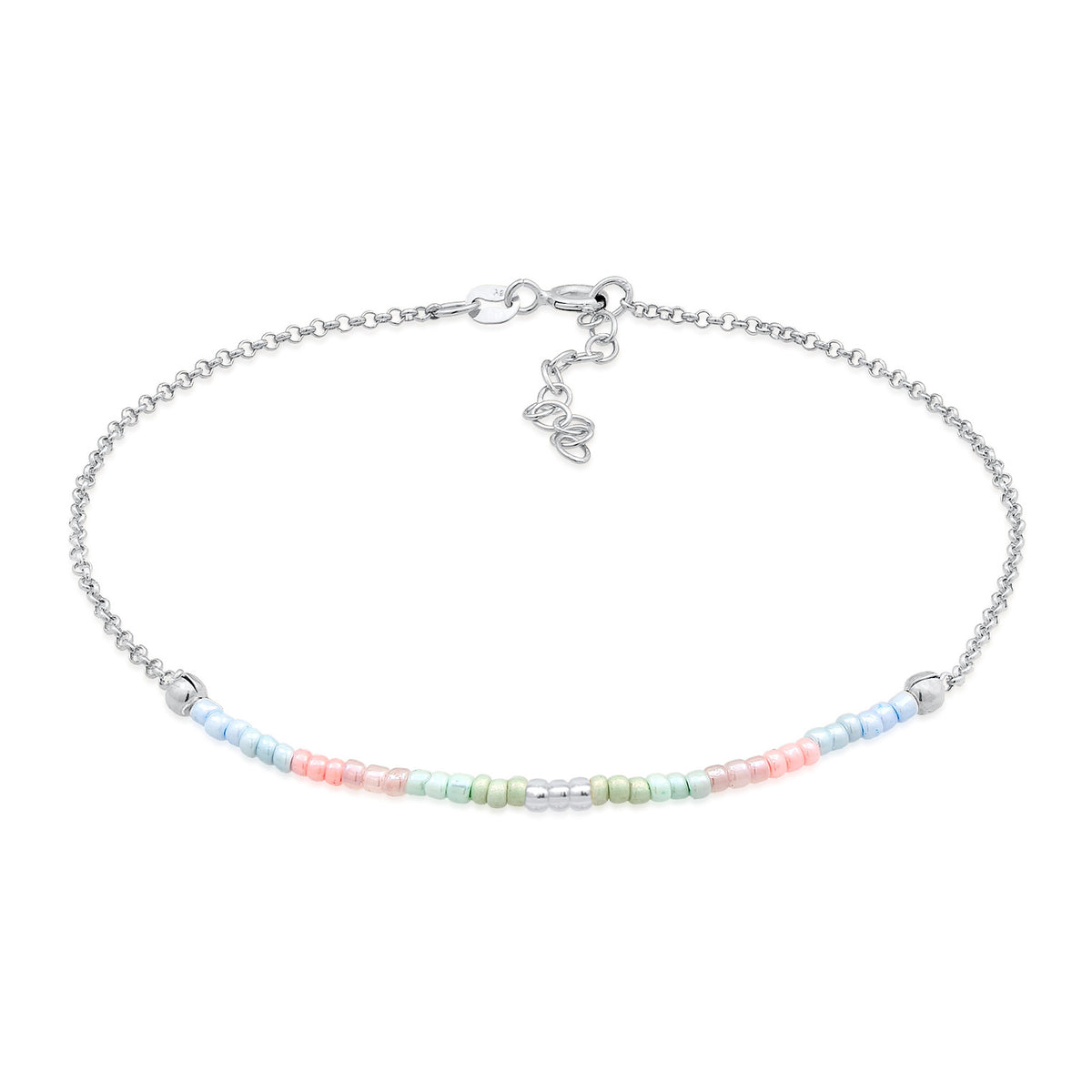 Silber - Elli | Fußkettchen Beads | 925er Sterling Silber