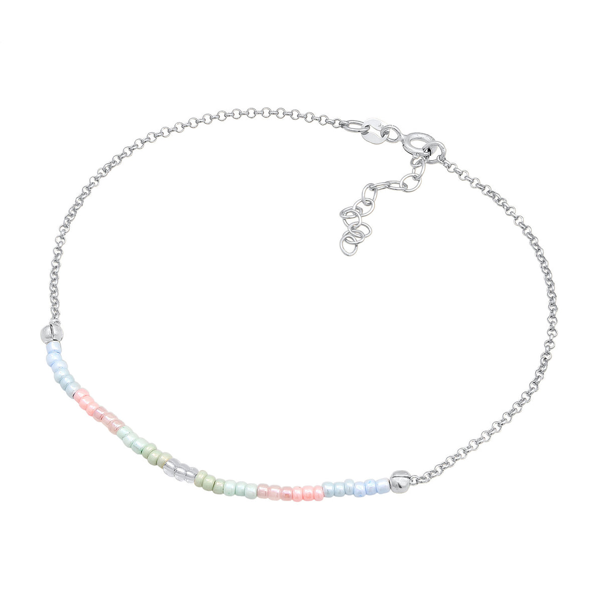 Silber - Elli | Fußkettchen Beads | 925er Sterling Silber