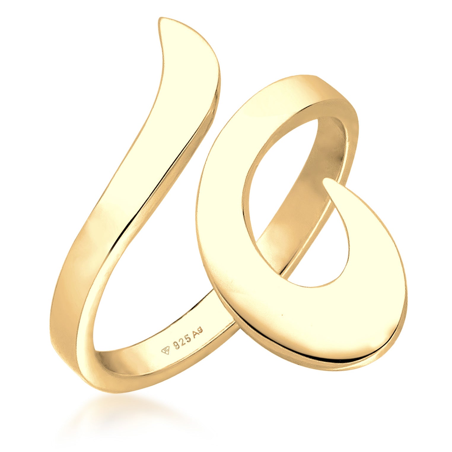 Gold - Elli | Ring Ornament | 925er Sterling Silber Vergoldet