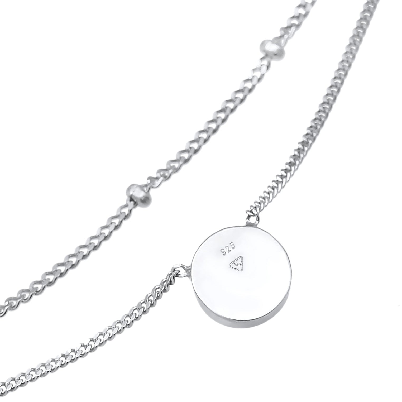 Silber - Elli PREMIUM | Choker Kugel | Achat (Grün) | 925er Sterling Silber