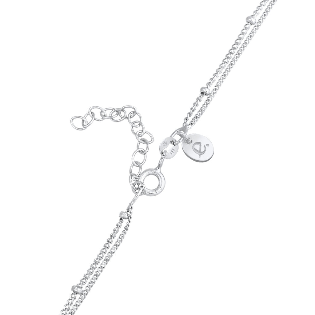 Silber - Elli PREMIUM | Choker Kugel | Achat (Grün) | 925er Sterling Silber