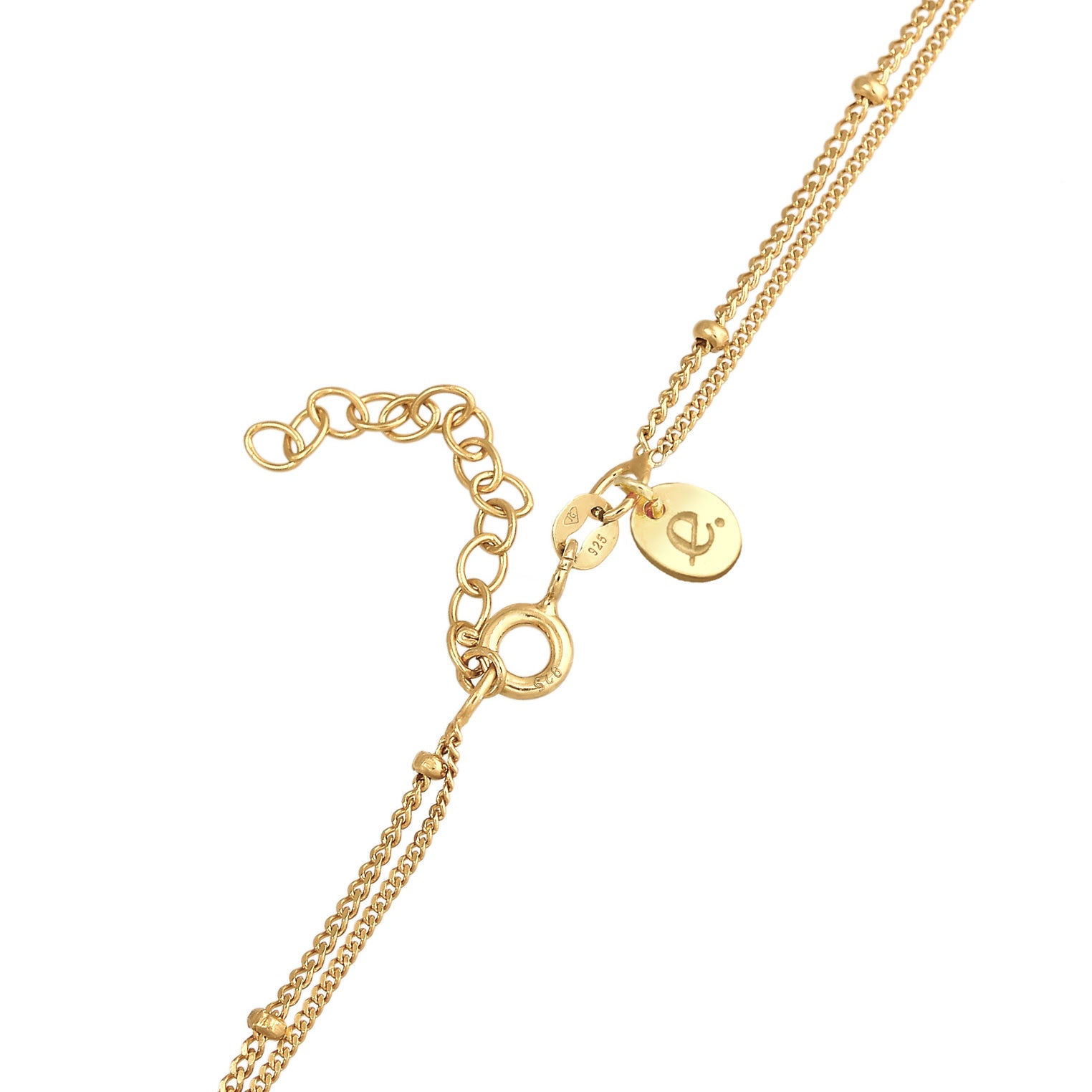 Gold - Elli PREMIUM | Choker Kugel | Achat (Grün) | 925er Sterling Silber