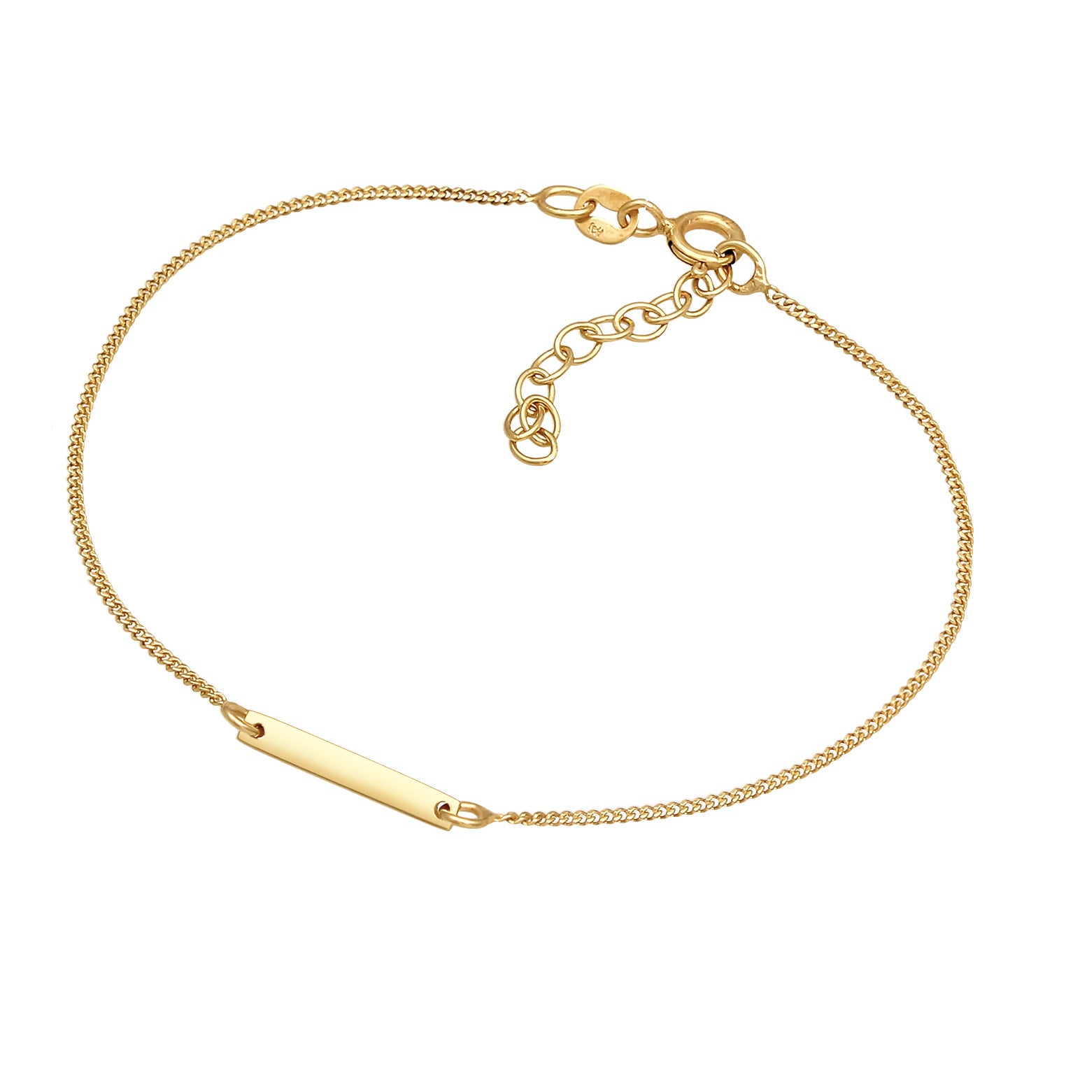 Gold - Elli | Armband ID Platte | 925er Sterling Silber