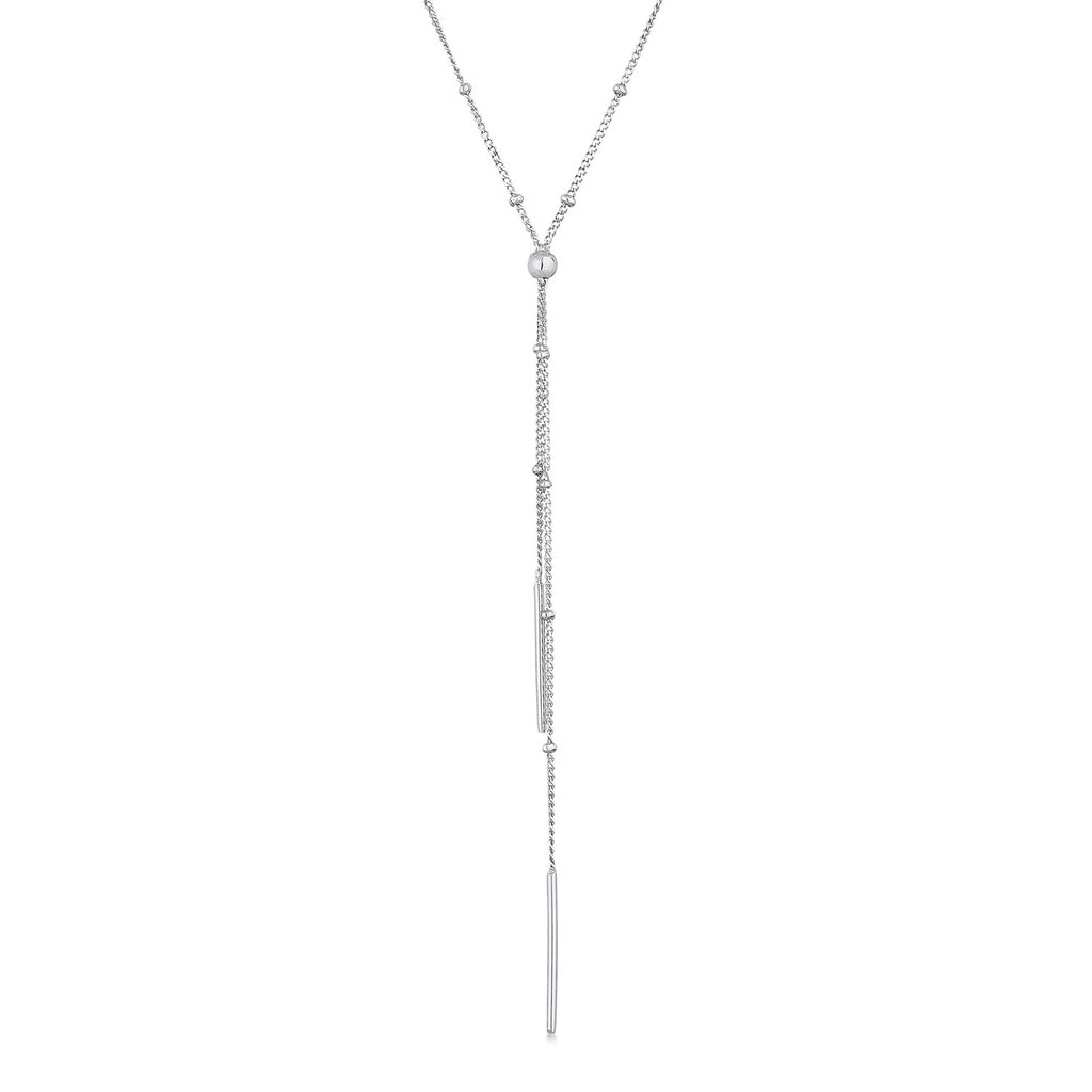 Silber - Elli | Y-Halskette Geo | 925er Sterling Silber