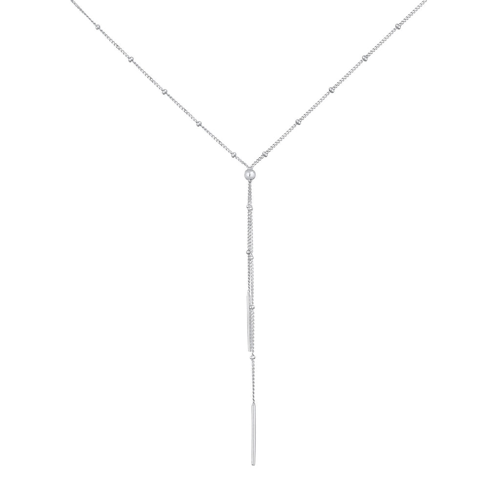 Silber - Elli | Y-Halskette Geo | 925er Sterling Silber