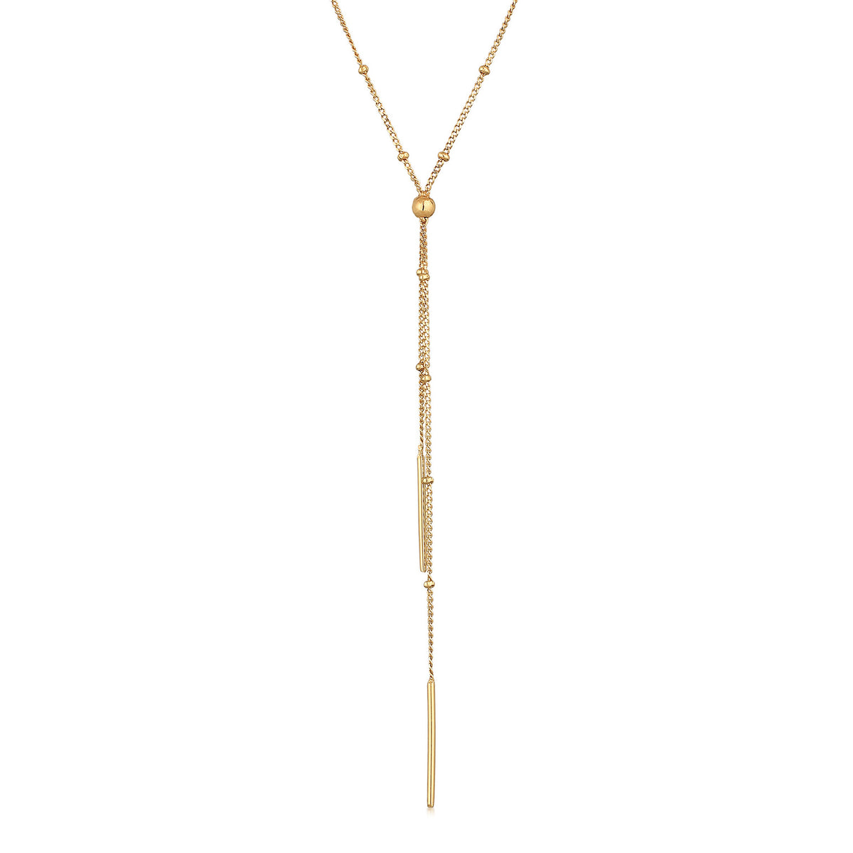 Gold - Elli | Y-Halskette Geo | 925er Sterling Silber