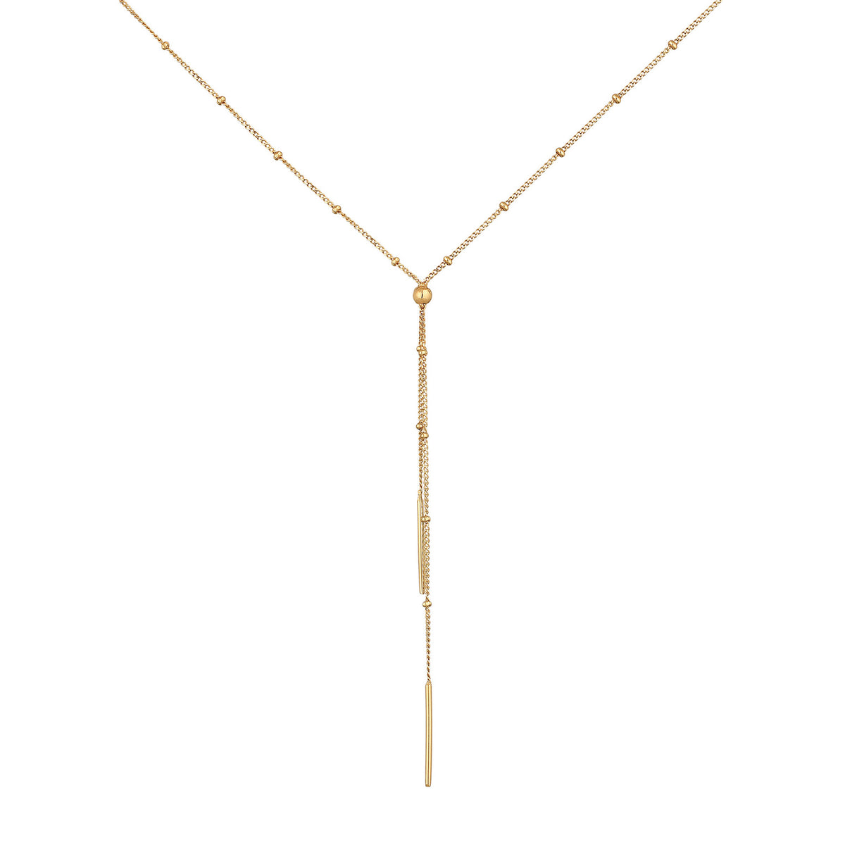 Gold - Elli | Y-Halskette Geo | 925er Sterling Silber
