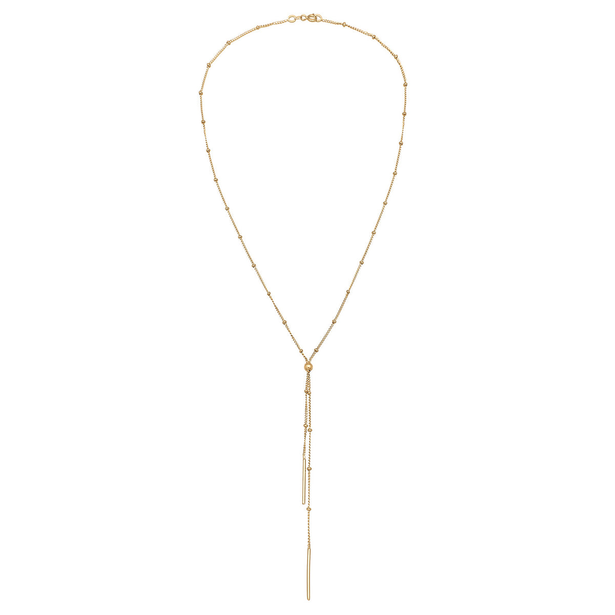 Gold - Elli | Y-Halskette Geo | 925er Sterling Silber
