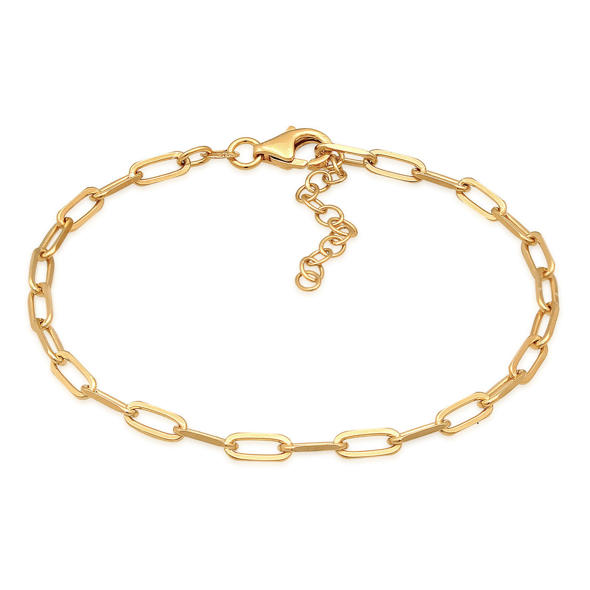 Gold - Nenalina | Gliederarmband Charmträger | 925er Sterling Silber Vergoldet