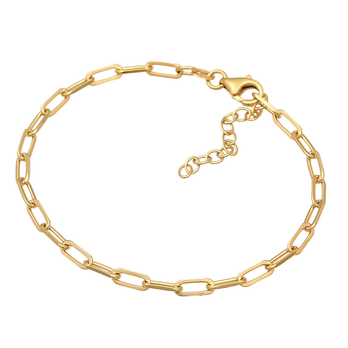 Gold - Nenalina | Gliederarmband Charmträger | 925er Sterling Silber Vergoldet