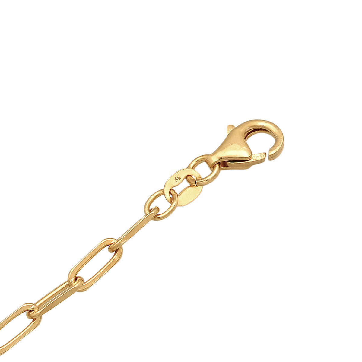 Gold - Nenalina | Gliederarmband Charmträger | 925er Sterling Silber Vergoldet