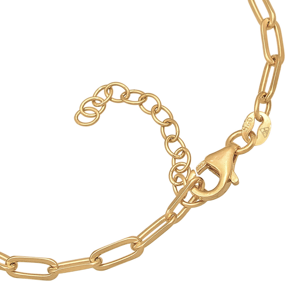 Gold - Nenalina | Gliederarmband Charmträger | 925er Sterling Silber Vergoldet